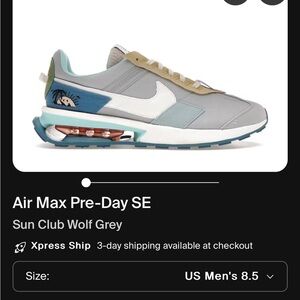 Men’s 8.5 Nike Sun Club Air Max